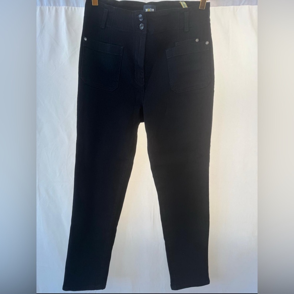 NWOT Maeve Junie High-Rise Slim-Leg Jeans in Black